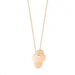 Collier Ellipse 3 Sequins Or rose