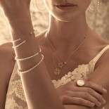 Bague Disc Ring Or rose Nacre
