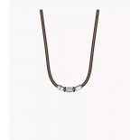 FOSSIL Collier Machine Cuir marron JF05007998