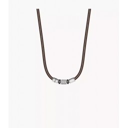 Collier Machine Cuir marron