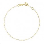 GIGI CLOZEAU Bracelet Classique Gigi Or jaune Résine blanche B3GI001J01