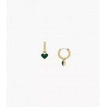 Boucles d'oreilles Modern Meadow Coeur Acier doré