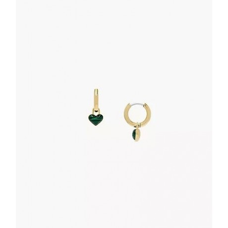 Boucles d'oreilles Modern Meadow Coeur Acier doré