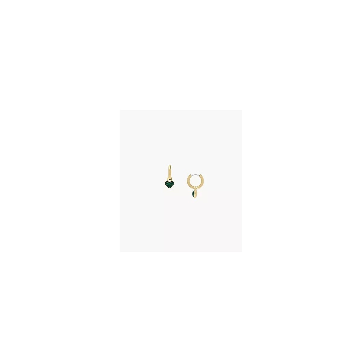 Boucles d'oreilles Modern Meadow Coeur Acier doré